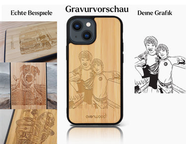 INDIVIDUELL iPhone 13 Bambus-Kunststoff